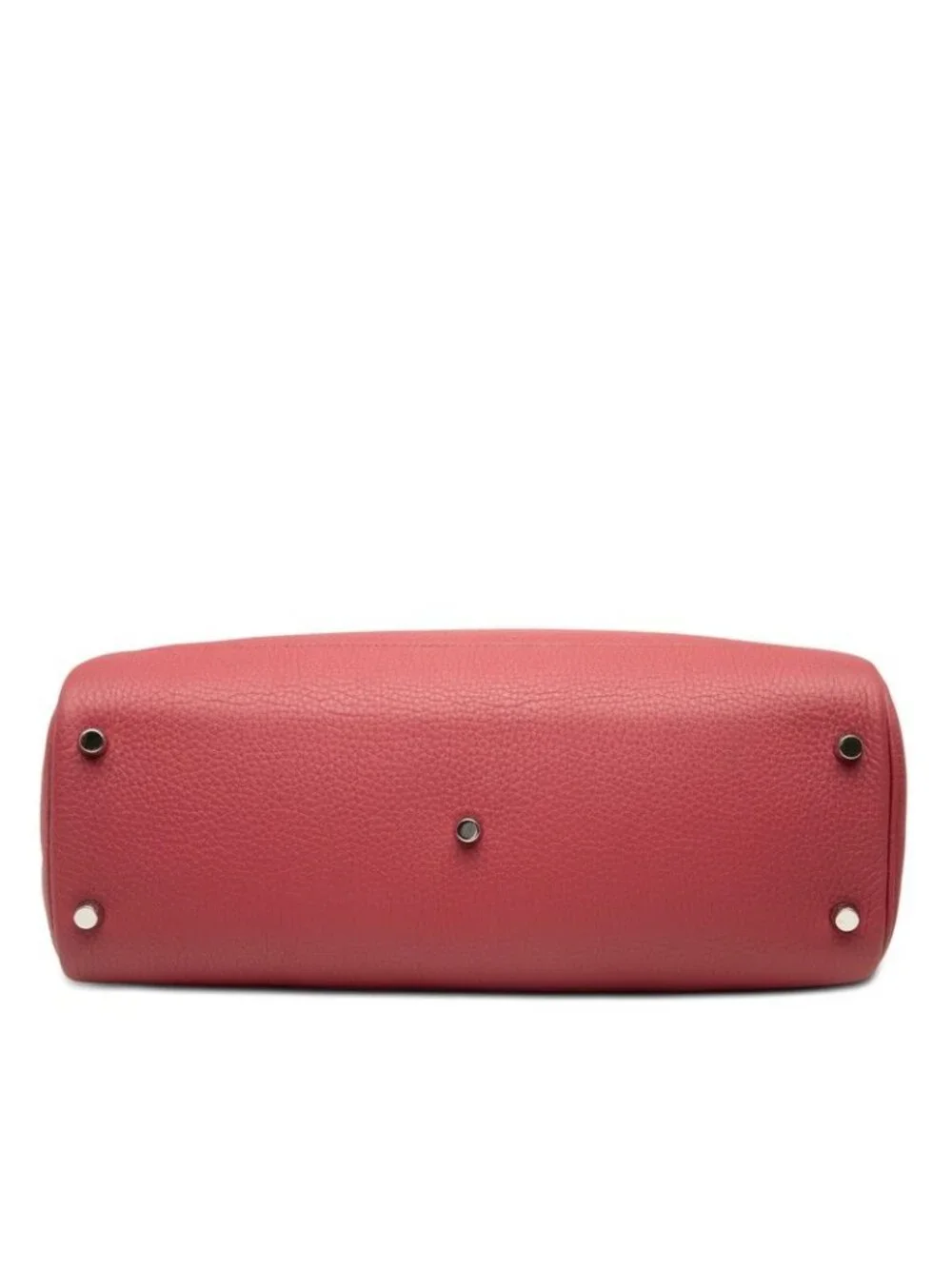 Hermes Atlas 35 Handbag Red Pink Silver Taurillon C Ence